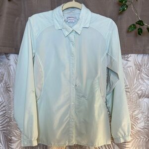 Exofficio Mint Green Long Sleeve Lightweight Button-Down Top Large